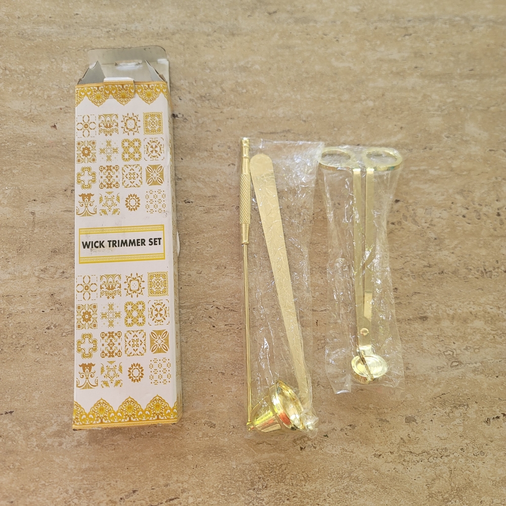 Gold Candle Accessory Set